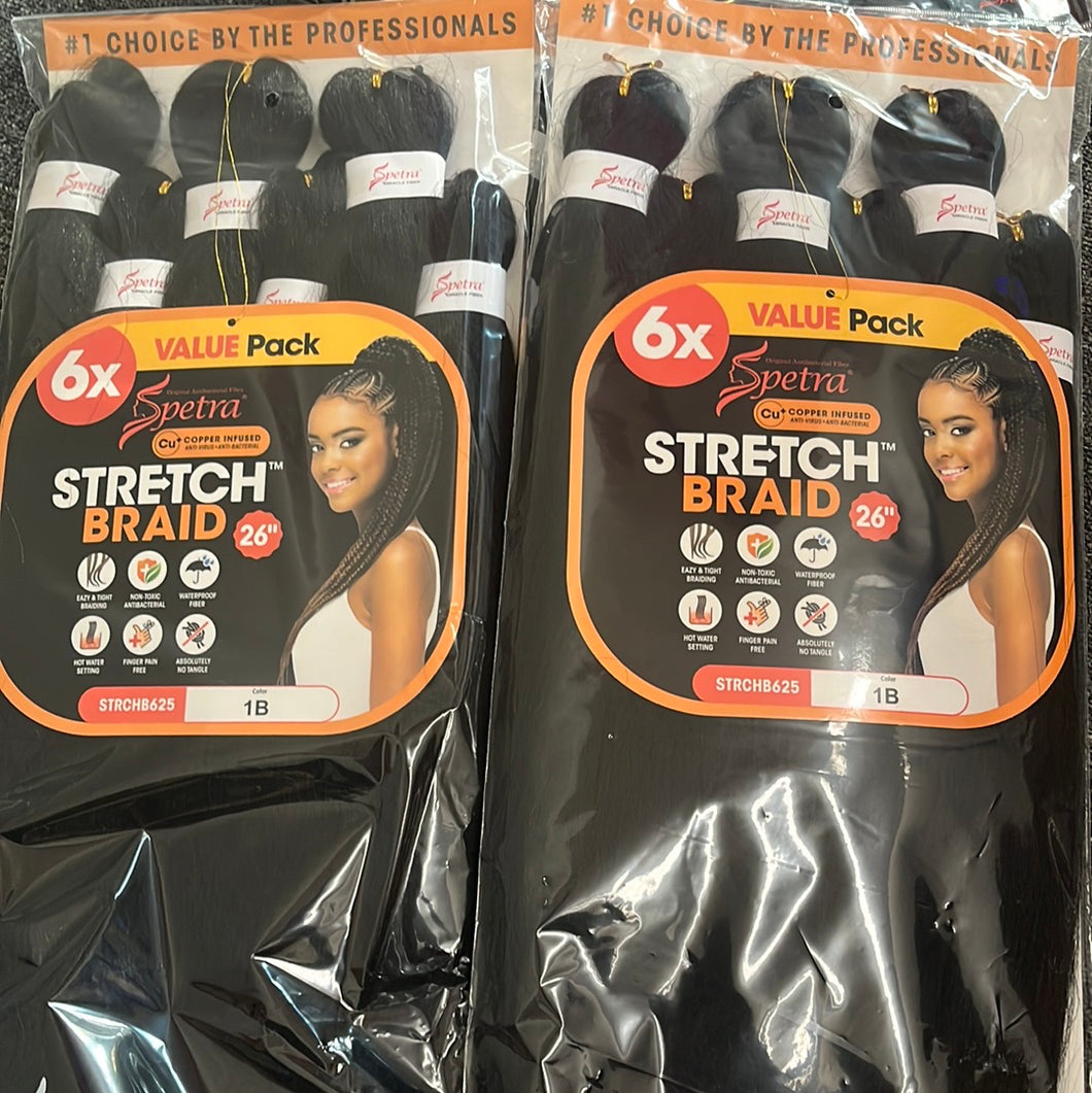 Amore Mio Hair Collection Prestretched Braiding Hair #1B