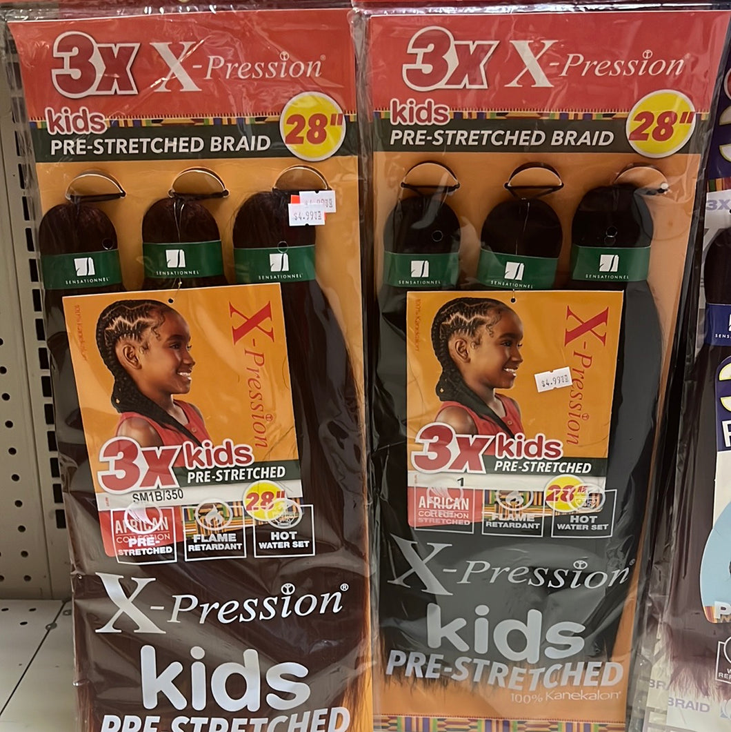 Kid’s 3X Xpression Braiding Hair